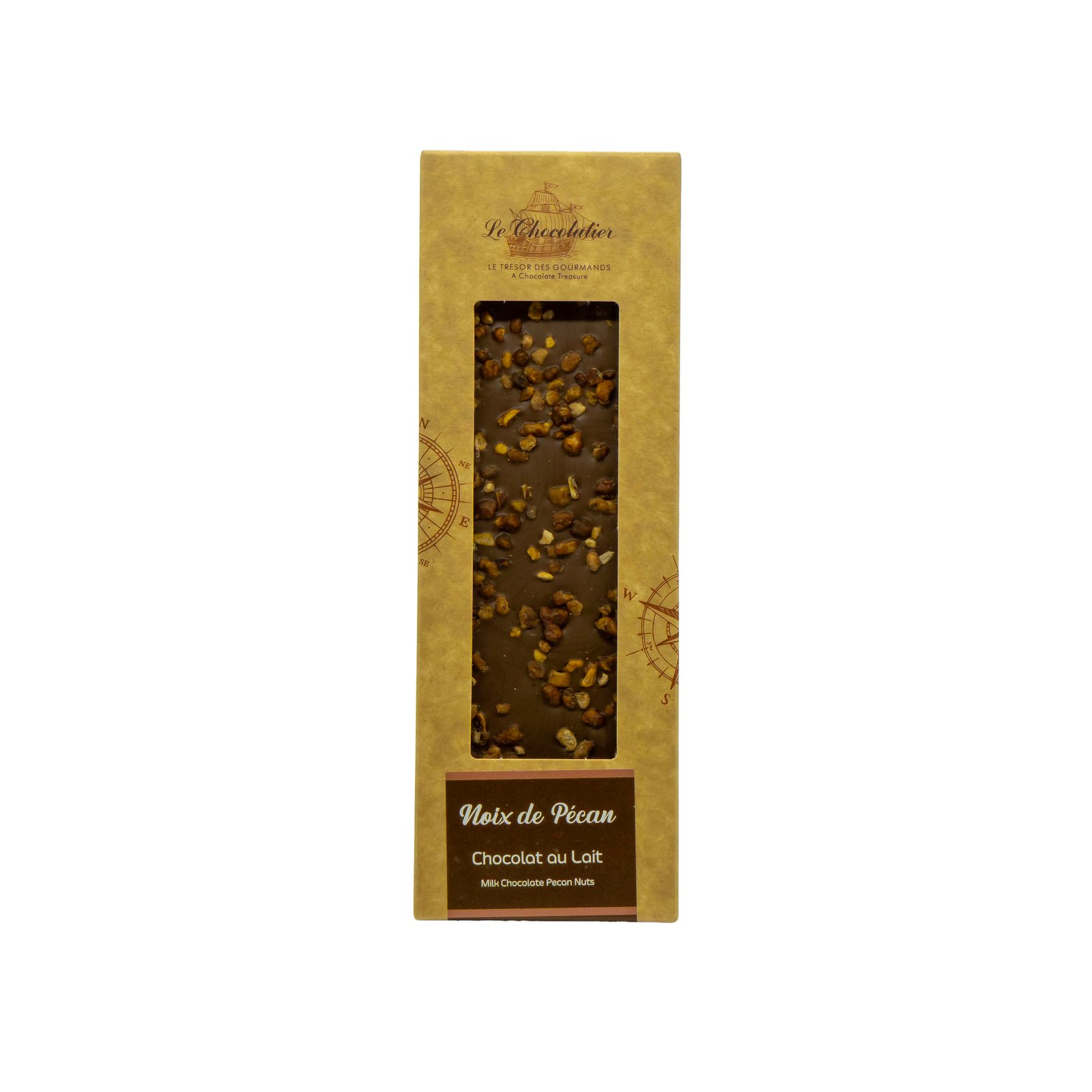 Noix de Pécan Chocolat au Lait - mléčná čokoláda s karamelizovanými pekanovými ořechy - 90g